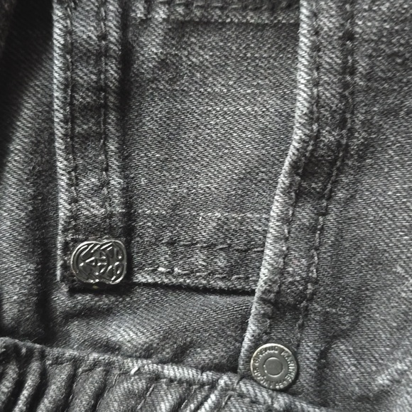 Marithe Francois Girbaud Moto Jeans Mens 32x32 Black Panel Stretch Denim Streetw - Picture 10 of 14